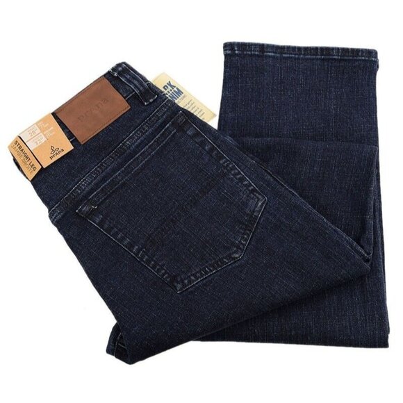PRANA Dark Ozone Wash HILLGARD Standard Fit Straight Leg 5 Pocket Jean 28 32 NWT